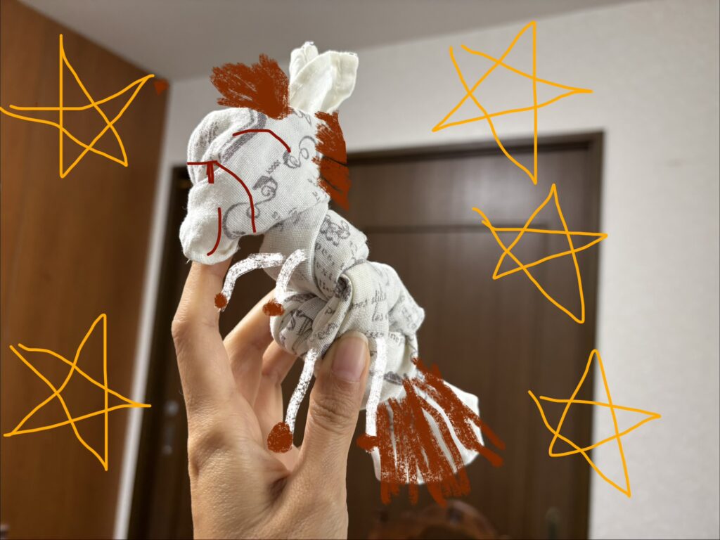 勝利した時のラテちゃん