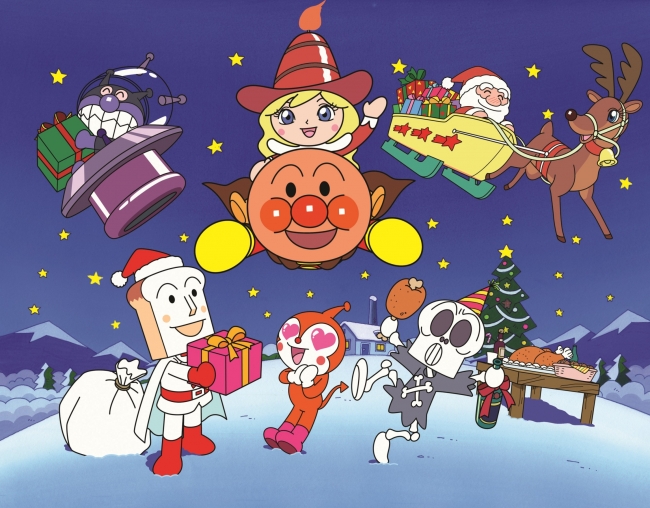 クリスマスを楽しむアンパンマンたち